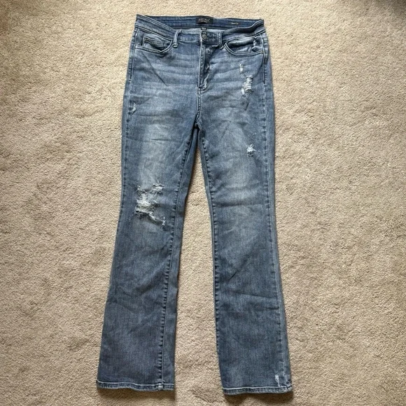 Judy Blue High Rise Distressed Boot Cut Jeans Soze 13/31 - JB83405MD - Picture 1 of 7